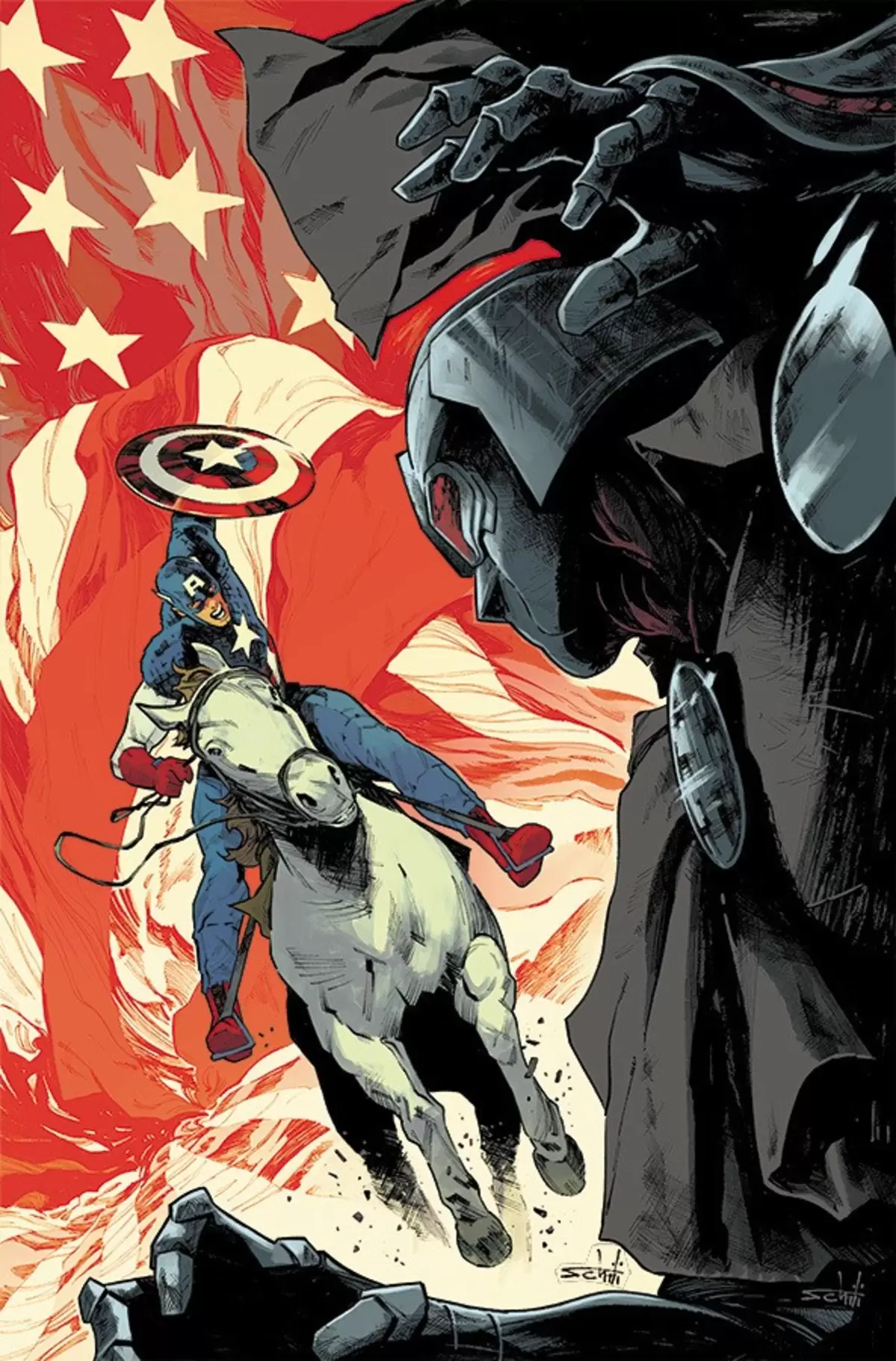 Capa de Capitão América E Os Vingadores 07