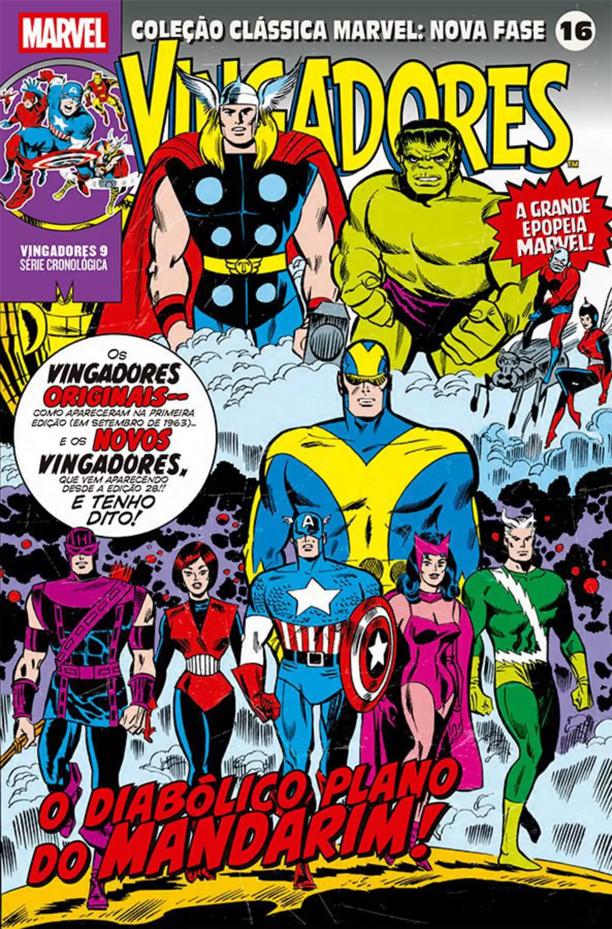 Coleção Clássica Marvel: Nova Fase Vol. 16 - Vingadores 9 - O Diabólico Plano Do Mandarim!