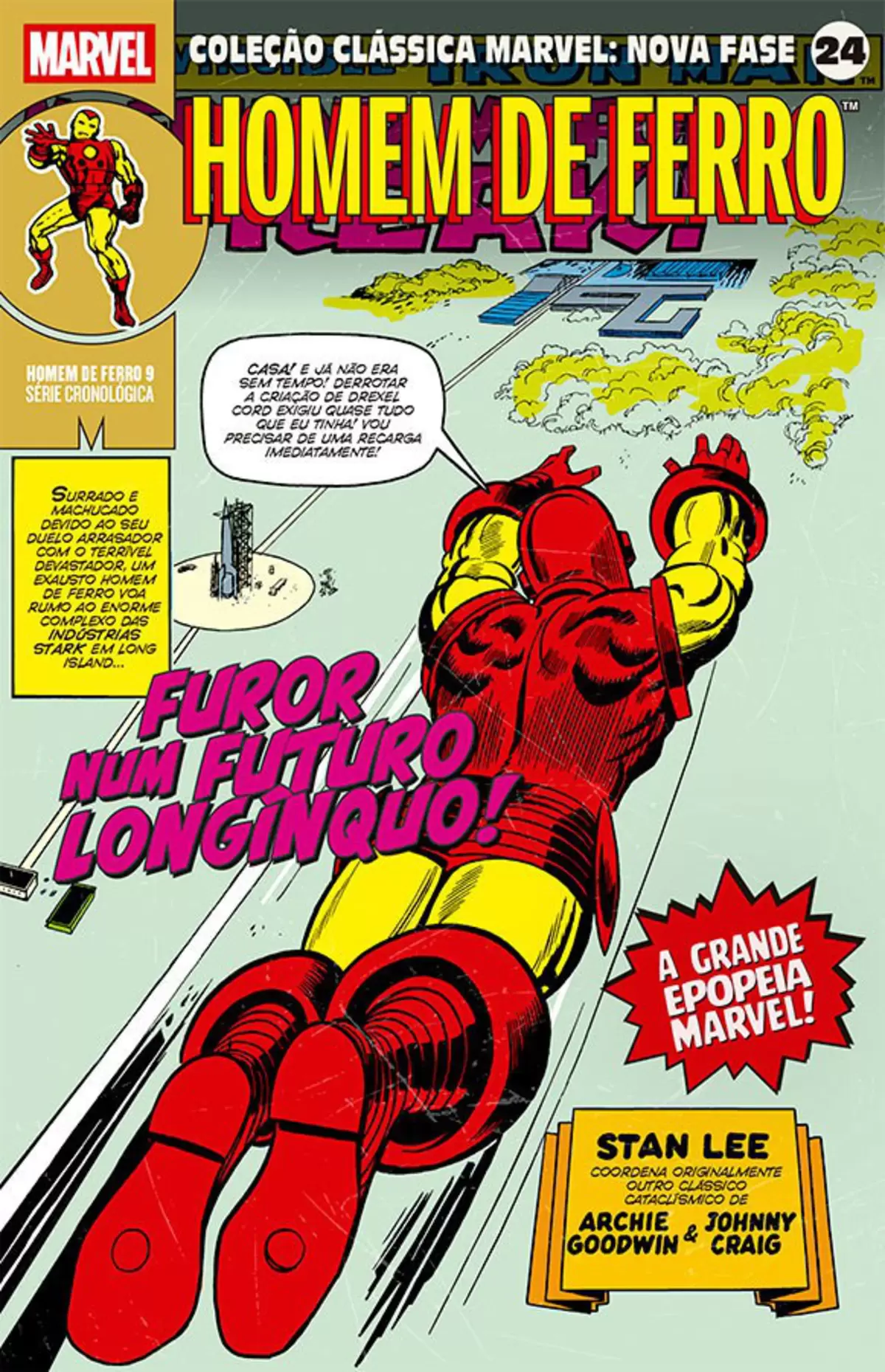 Coleção Clássica Marvel: Nova Fase Vol. 24 - Homem De Ferro 9 - Furor Num Futuro Longínquo!