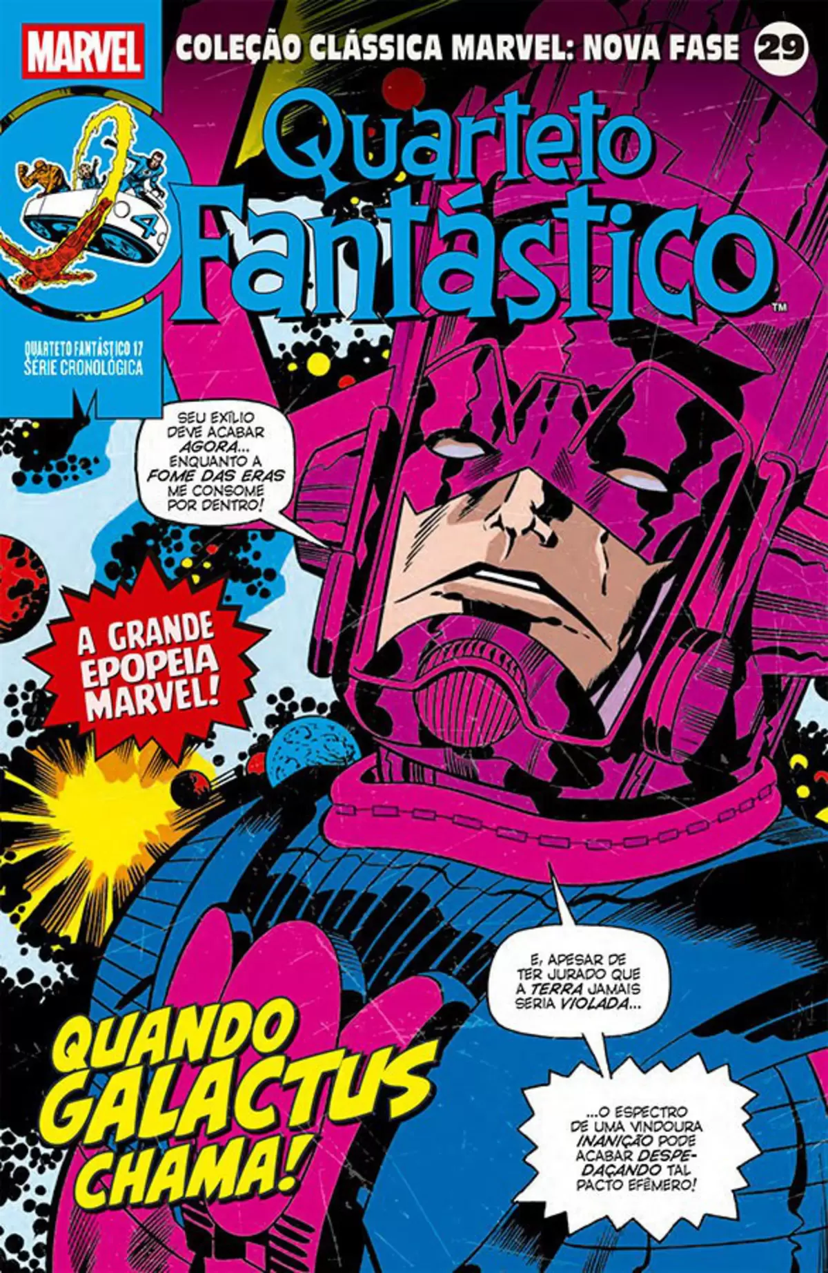 Coleção Clássica Marvel: Nova Fase Vol. 29 - Quarteto Fantástico 17 - Quando Galactus Chama!