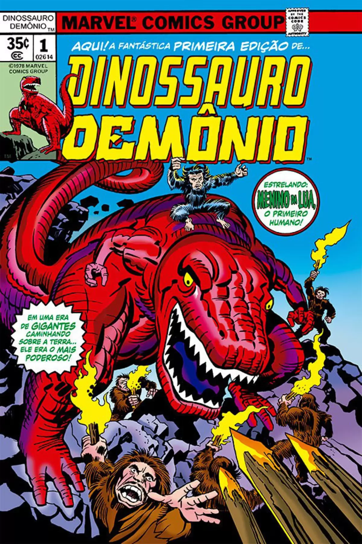 Capa de Dinossauro Demônio Por Jack Kirby (Omnibus)