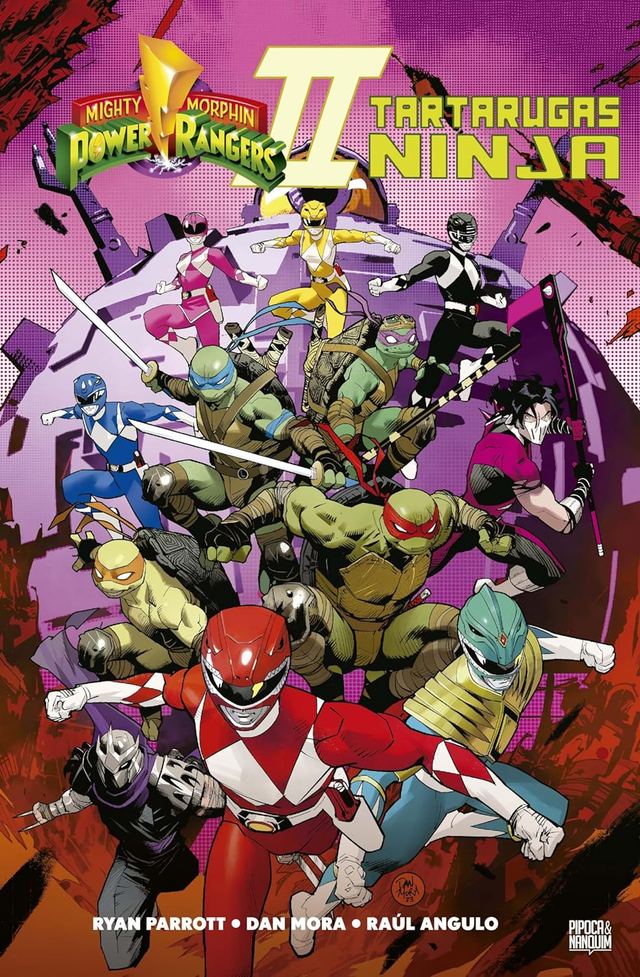 Capa de Power Rangers e Tartarugas Ninja Vol. 02