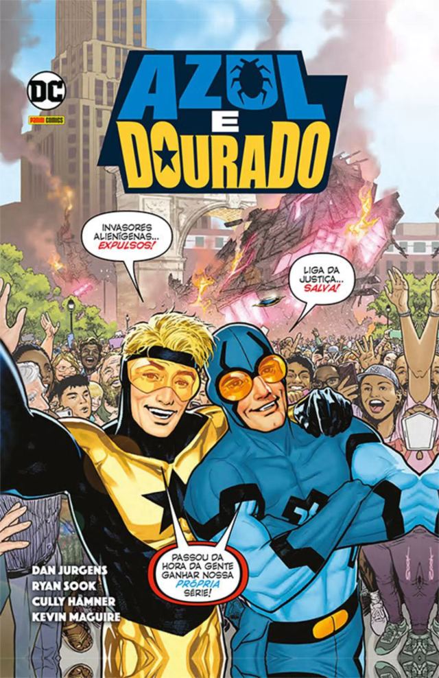Capa de Azul E Dourado