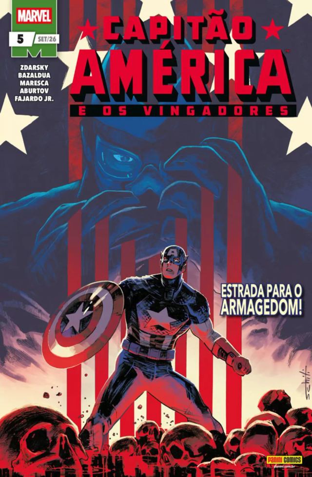 Capa de Capitão América E Os Vingadores 05
