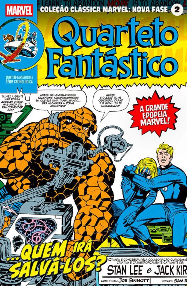 Capa de Coleção Clássica Marvel: Nova Fase Vol. 02 - Quarteto Fantástico 14