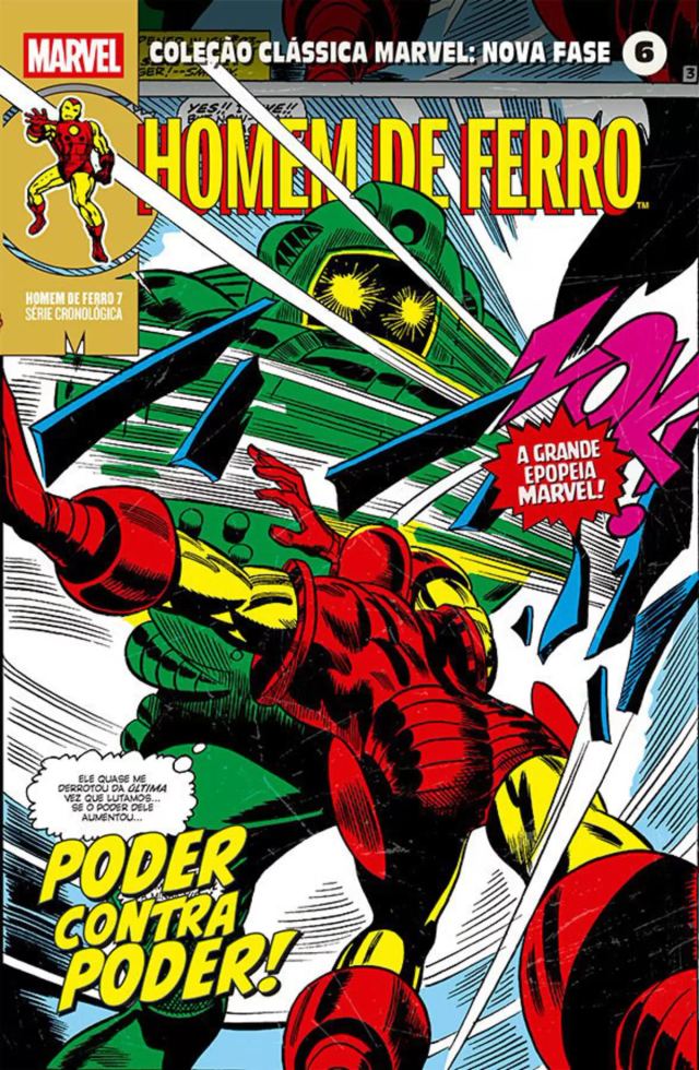 Capa de Coleção Clássica Marvel: Nova Fase Vol. 06 - Homem De Ferro 7 - Poder Contra Poder!