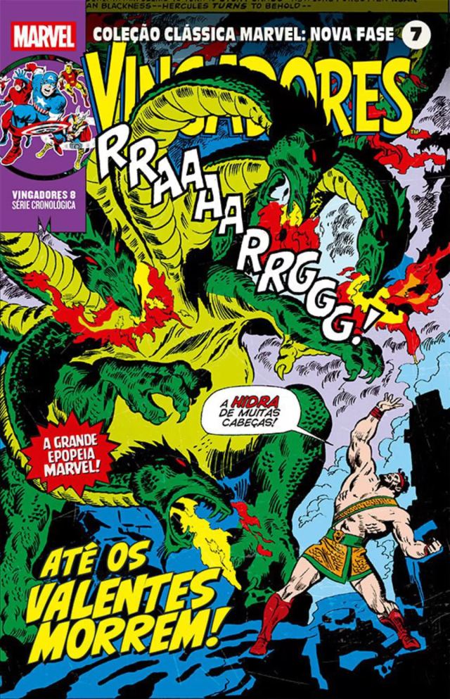 Capa de Coleção Clássica Marvel: Nova Fase Vol. 07 - Os Vingadores 08 - Até Os Valentes Morrem!