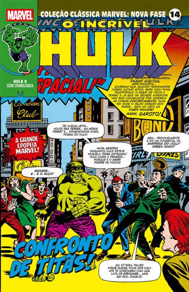 Capa de Coleção Clássica Marvel: Nova Fase Vol. 14 - Hulk: Confronto De Titãs!