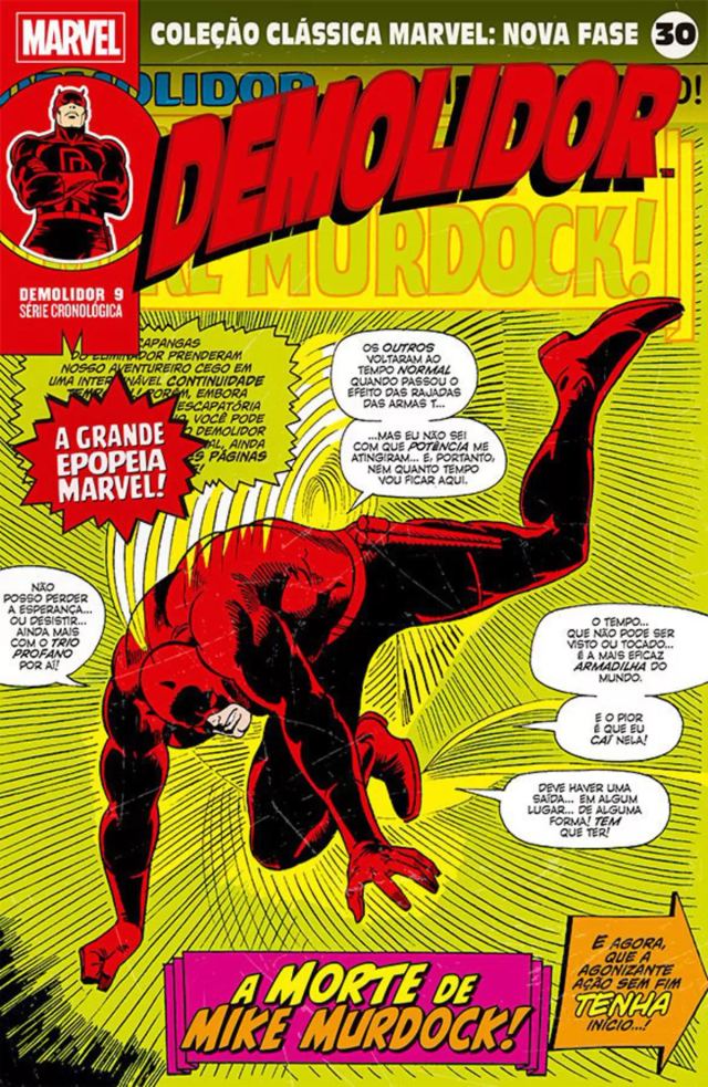 Capa de Coleção Clássica Marvel: Nova Fase Vol. 30 - Demolidor 9 - A Morte De Mike Murdock!