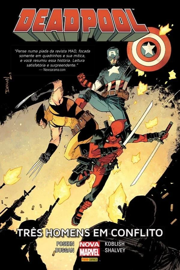 Capa de Deadpool: Três Homens Em Conflito