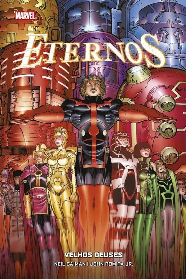 Capa de Os Eternos Por Neil Gaiman E John Romita Jr.