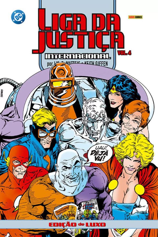 Capa de Liga Da Justiça Internacional Por J.M. DeMatteis E Keith Giffen – Edição De Luxo Vol. 4