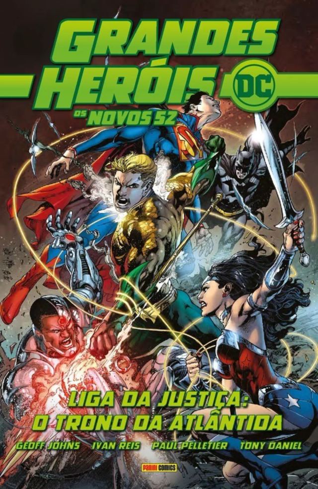 Capa de Grandes Heróis DC: Os Novos 52 Vol. 24 - Liga Da Justiça: Trono Da Atlântida