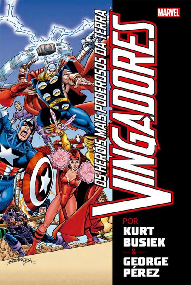 Capa de Os Vingadores Por Kurt Busiek E George Pérez (Omnibus)