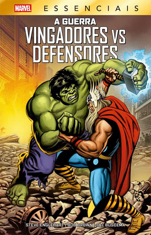 Capa de A Guerra Vingadores Vs Defensores (Marvel Essenciais)