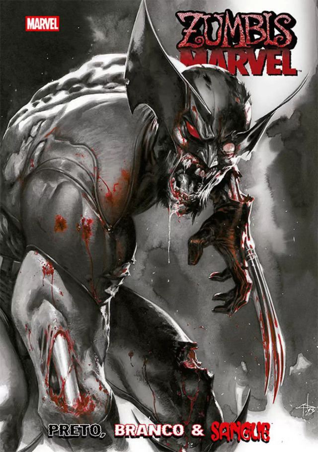 Capa de Zumbis Marvel - Preto, Branco E Sangue