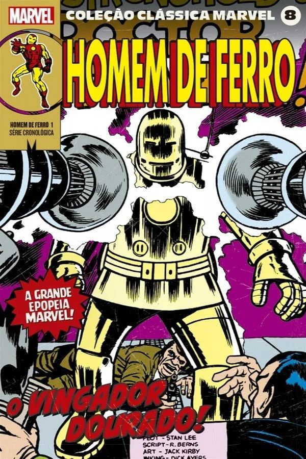 Capa de Coleção Clássica Marvel Vol. 8 - Homem De Ferro Vol. 1