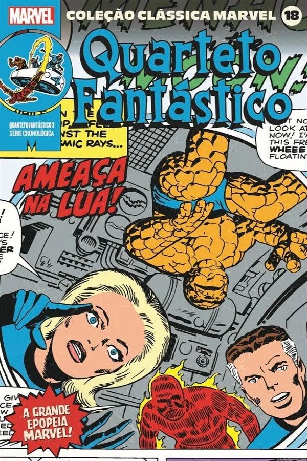 Capa de Coleção Clássica Marvel Vol. 18 - Quarteto Fantástico Vol. 3