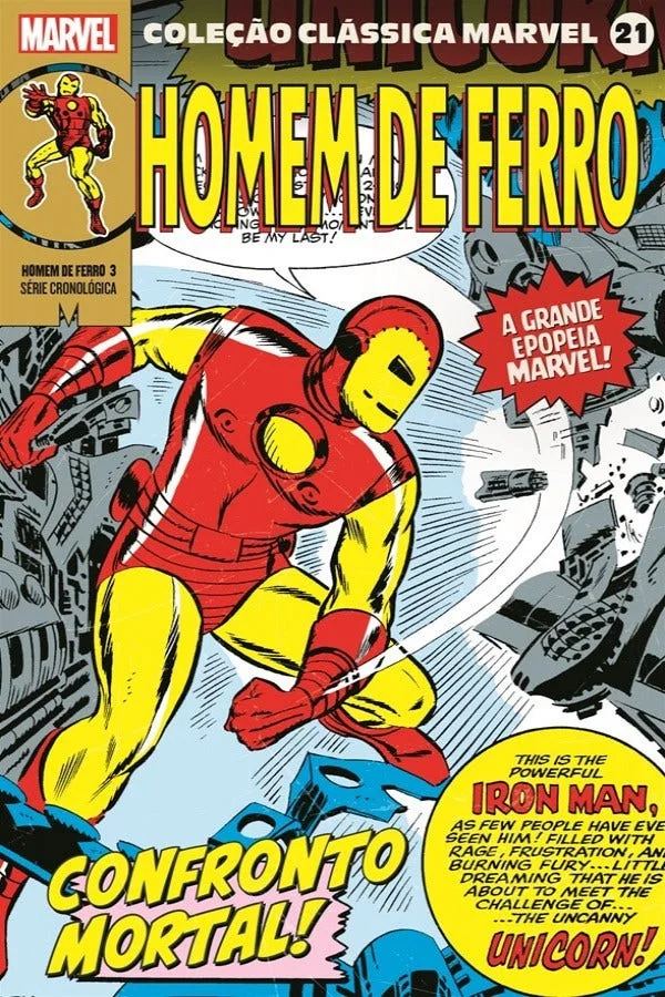 Capa de Coleção Clássica Marvel Vol. 21 - Homem De Ferro Vol. 3