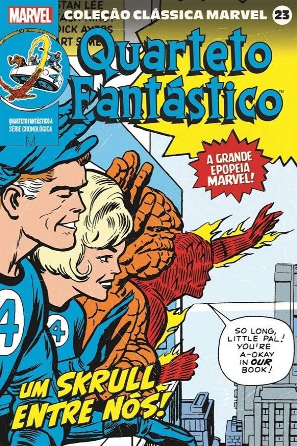 Capa de Coleção Clássica Marvel Vol. 23 - Quarteto Fantástico Vol. 4
