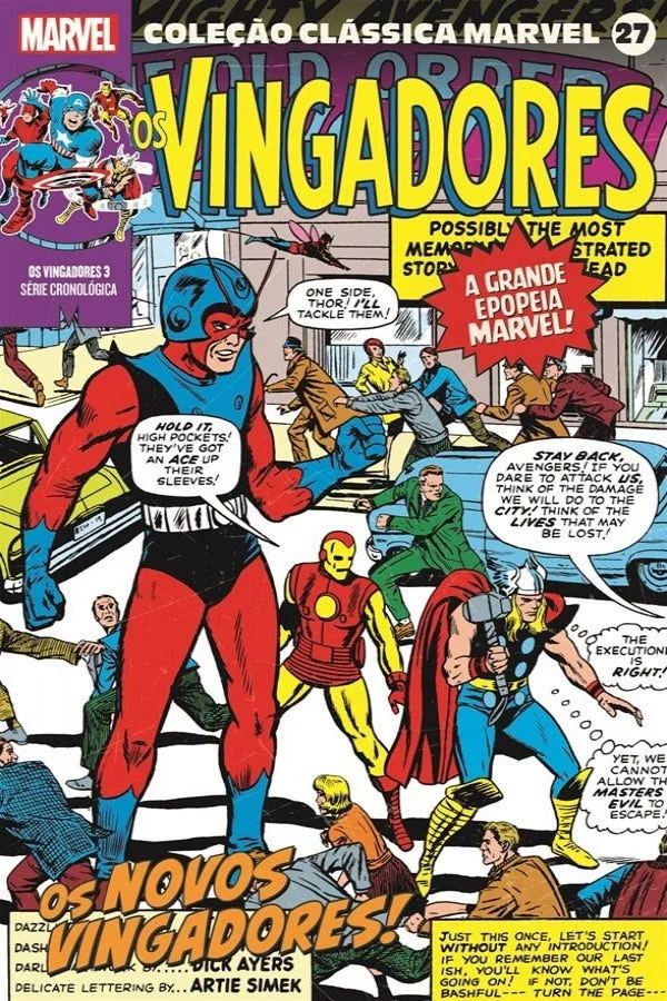 Capa de Coleção Clássica Marvel Vol. 27 - Vingadores Vol. 3
