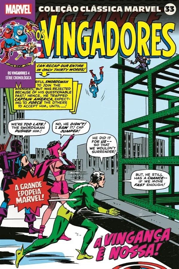 Capa de Coleção Clássica Marvel Vol. 33 - Vingadores Vol. 4