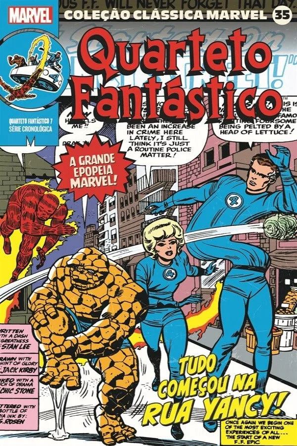 Capa de Coleção Clássica Marvel Vol. 35 - Quarteto Fantástico Vol. 7