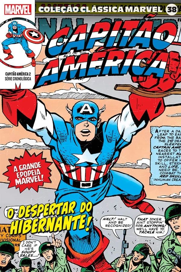 Capa de Coleção Clássica Marvel Vol. 38 - Capitão América Vol. 2