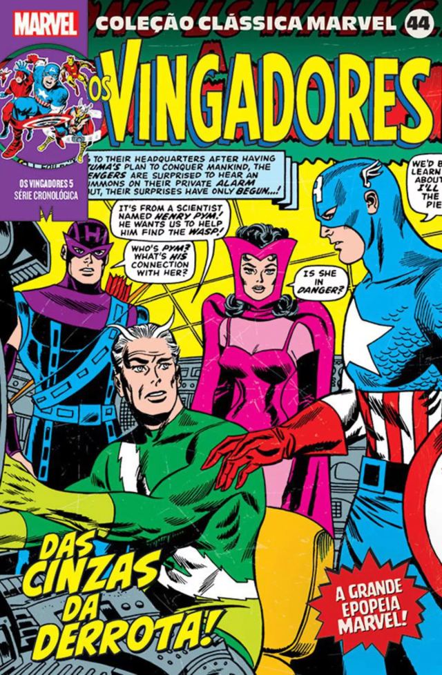 Capa de Coleção Clássica Marvel Vol. 44 - Vingadores Vol. 5
