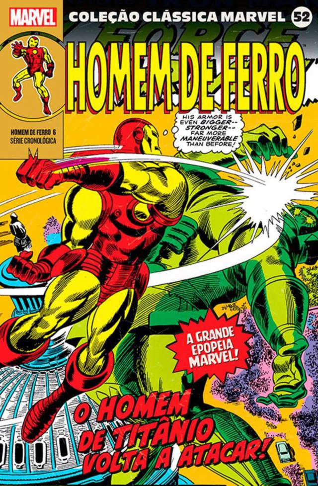 Capa de Coleção Clássica Marvel Vol. 52 - Homem De Ferro 06