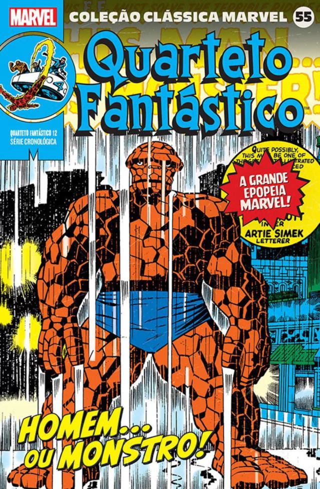 Capa de Coleção Clássica Marvel Vol. 55 - Quarteto Fantástico 12